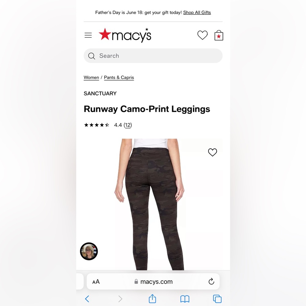 NWT M sanctuary runway Camo leggings